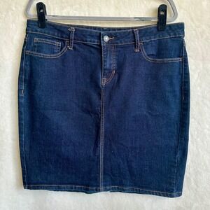 Old Navy Dark Wash Denim Pencil Skirt Size 14
